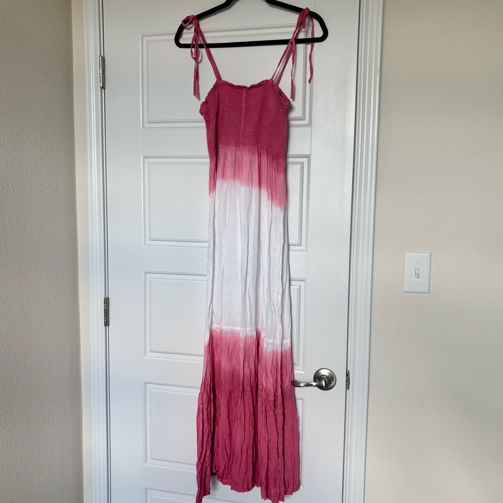 Boho Me | Smocked Tie Shoulder Cover Up Dress, Small